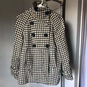 Steve Madden grey and white pea coat